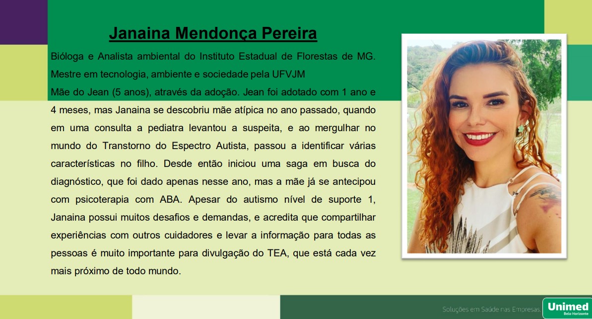 Currículo da palestrante Janaína
